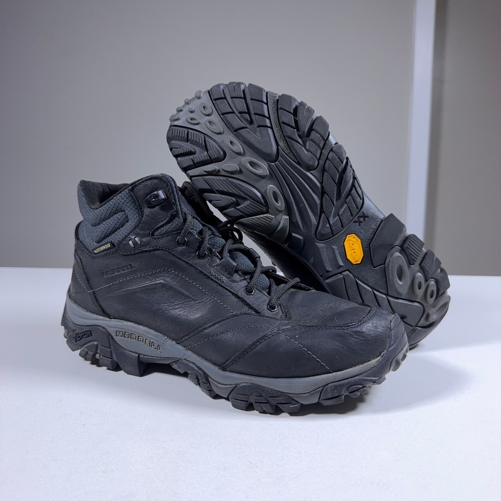 Merrell Moab Adventure Mid Waterproof Hiking Boots Mens 11 Black Leather J91815